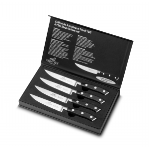 Arcos Ensemble de 6 couteaux à viande Arcos. Ensemble de couteaux à steak  avec une lame en perle pour couper et fileter la viande. Lame en acier