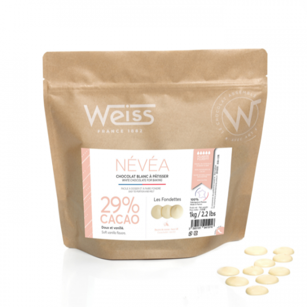 Chocolat blanc Névéa 29 % Weiss 1 kg - Chocolat WEISS