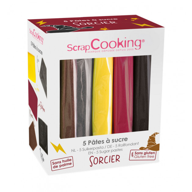 Kit Pâte à sucre Sorcier 5 x 80 g ScrapCooking