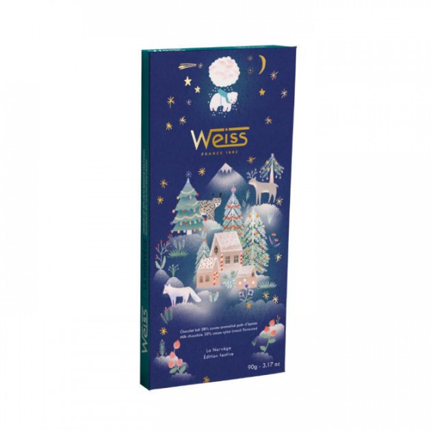 Tablette de Chocolat Noir Noix Cannelle 90 g Weiss