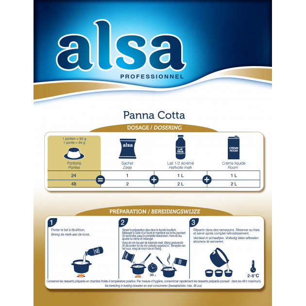 Mode d'emploi préparation panna cotta
