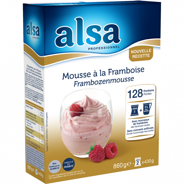 Mode d'emploi de la préparation mousse framboise