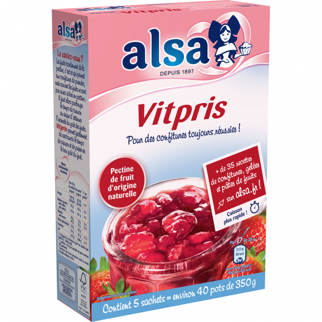 Vitpris Pectine de fruits pour confitures