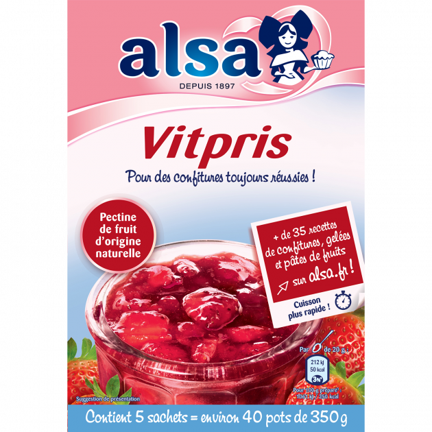 Pectine de fruits pour confitures