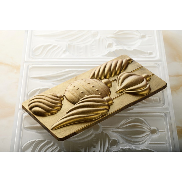 Moule Tablette motif boules de Noël Chocolat 