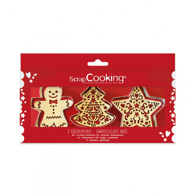 Coffret mon Sapin de Noël en biscuit + Stylo de glaçage noir Scrapcook 