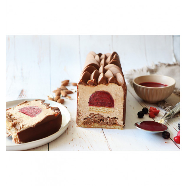 Bûche de Noël 3D relief  Bûche de Noël 3D relief