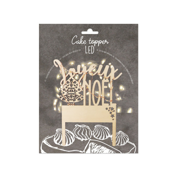 Cake Topper Joyeux Noël Led ScrapCooking