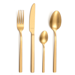 Ménagère 16 pièces SQUARE Doré Inox 2.8 mm Amefa