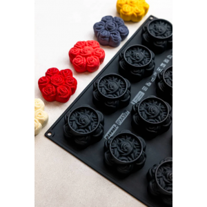 Moule Silicone Bouquets de Roses 8 x H 3,5 cm (x12) Cédric Grolet Pavoni Moule Silicone Bouquets de Roses 8 x H 3,5 cm (x12) Cédric Grolet Pavoni