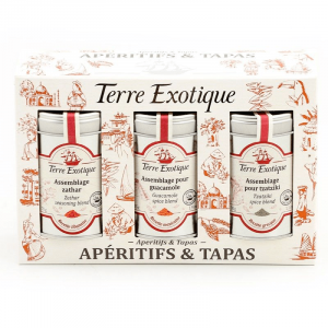 Coffret Épices de 3 Assortiments Apéritifs et Tapas Terre Exotique