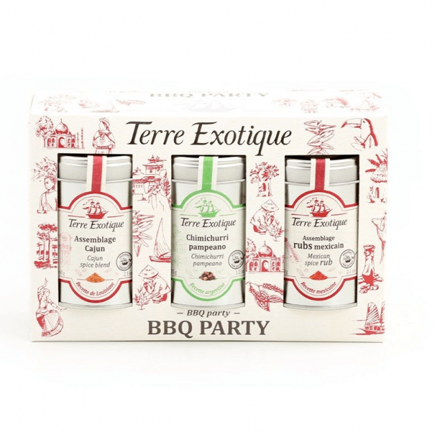 Coffret Épices 3 Assortiments BBQ Party Terre Exotique