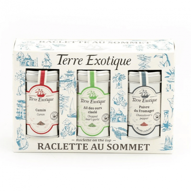 Coffret Épices 3 Assortiments pour une Raclette au Sommet Terre Exotique