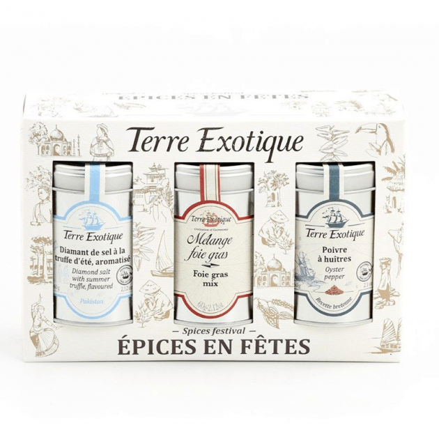 Coffret Épices 3 Assortiments Épices en Fête Terre Exotique