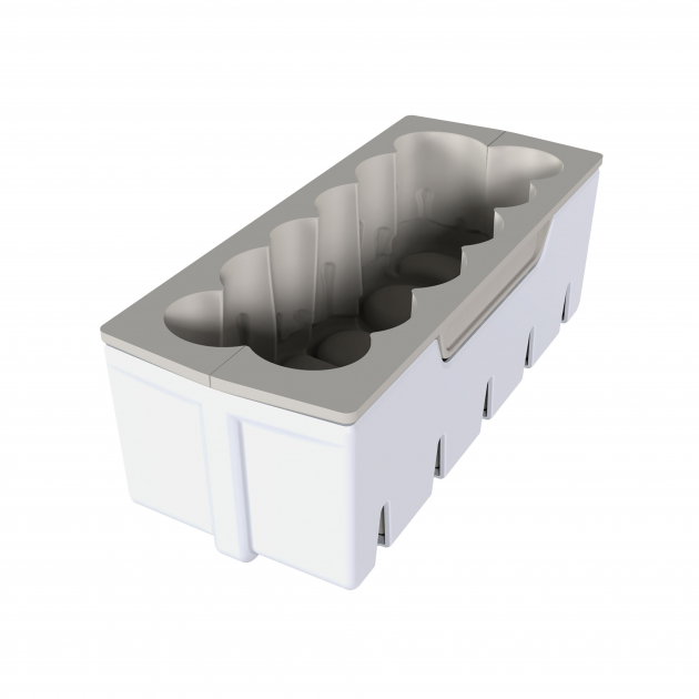 Moule Silicone Bûche Bougies 21,9 x 8,9 x H 7,6 cm 