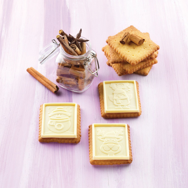 Petit biscuit Noël chocolat blanc Petit biscuit Noël chocolat blanc