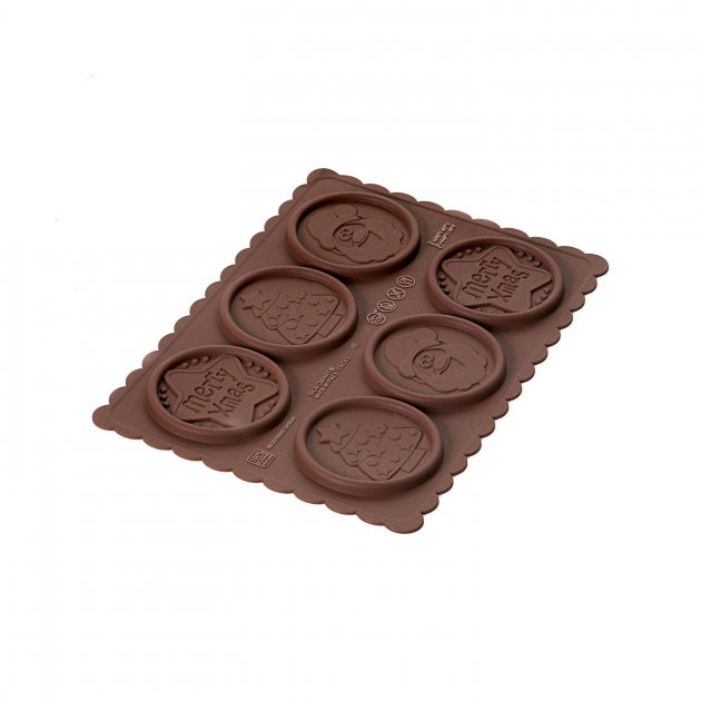 Moule chocolat silicone rond Noël Moule chocolat silicone rond Noël