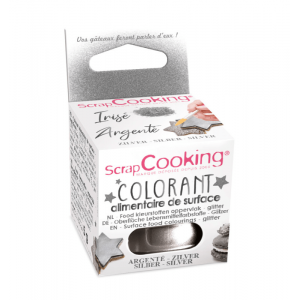 Colorant Alimentaire de Surface Irisé Argent 5 g ScrapCooking