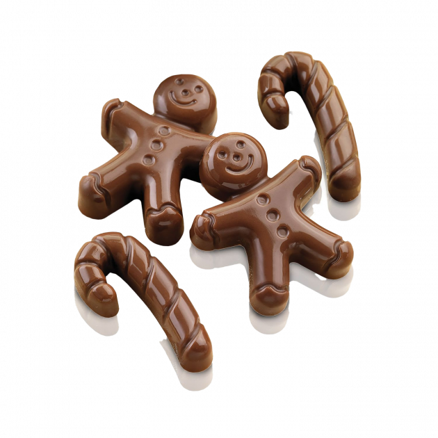 Moule Silicone Mr Ginger 2,8 x H 3 cm Easy Choc (x15) Silikomart