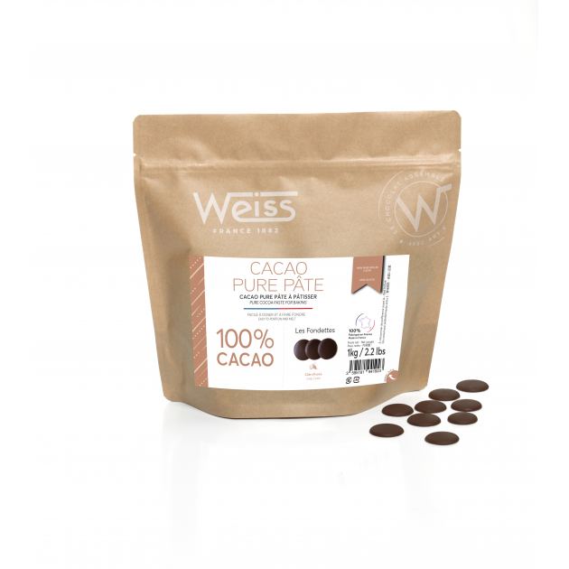 Chocolat Noir Fondette 100% Cacao 1 Kg Weiss