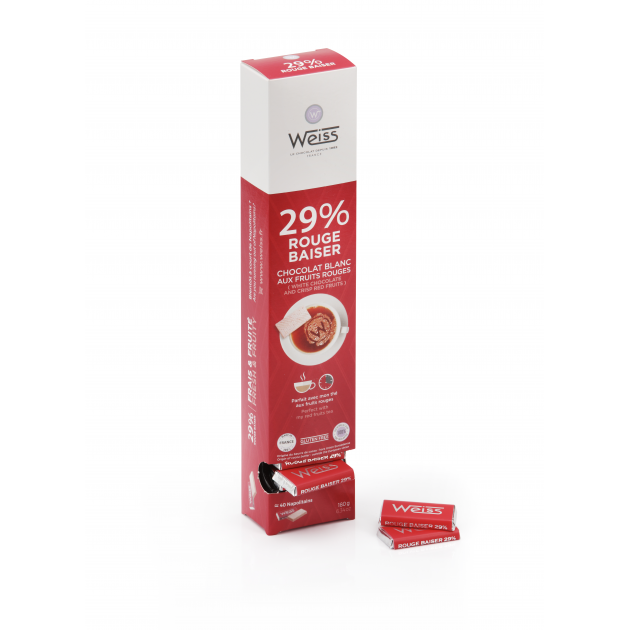 Napolitain Chocolat Blanc Rouge Baiser 29% 180 g Weiss