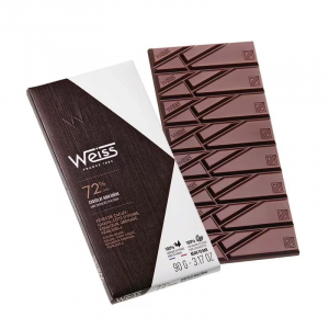 Tablette de Chocolat Noir Ebène 72% 90 g Weiss Tablette de Chocolat Noir Ebène 72% 90 g Weiss
