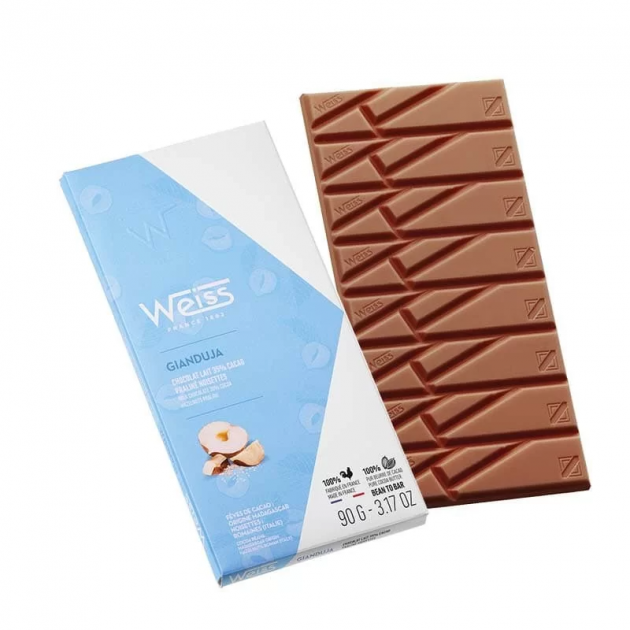 Tablette de Chocolat au Lait Gianduja 35% 90 g Weiss