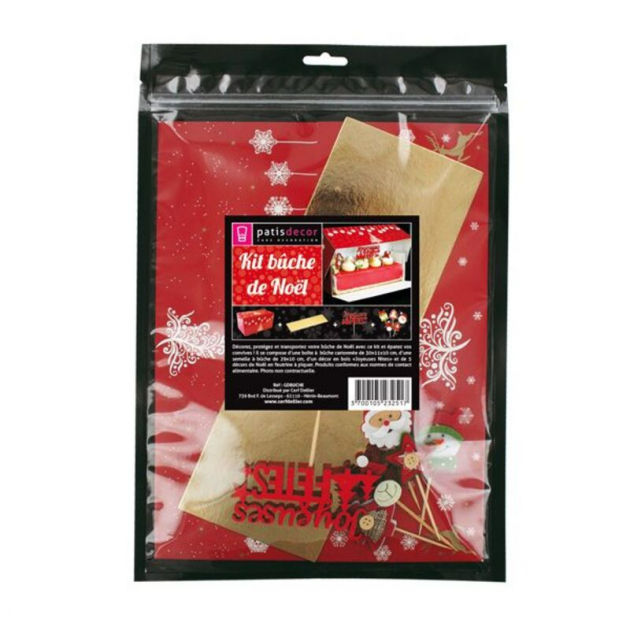 Boîte à Bûche, semelle et décors de Noël Boîte à Bûche, semelle et décors de Noël