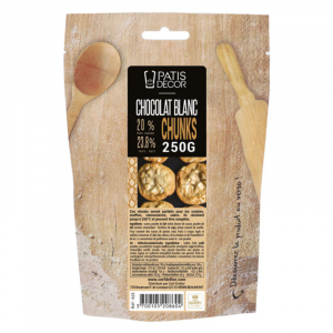 Chunks Chocolat Blanc 250 g Patisdécor Chunks Chocolat Blanc 250 g Patisdécor