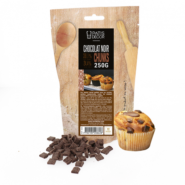 Muffins Chunks Chocolat Noir Patisdecor