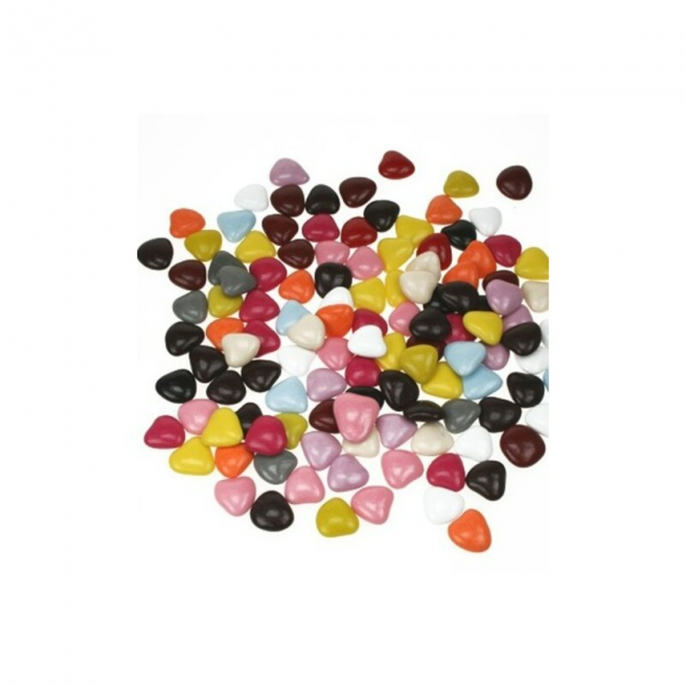 Dragees Chocolat Mini-Coeurs Multicolores 500 g Patisdecor