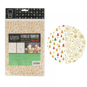 Feuille Transfert Chocolat Noël 17,5 x 27,5 cm (x4) Patisdécor Feuille Transfert Chocolat Noël 17,5 x 27,5 cm (x4) Patisdécor
