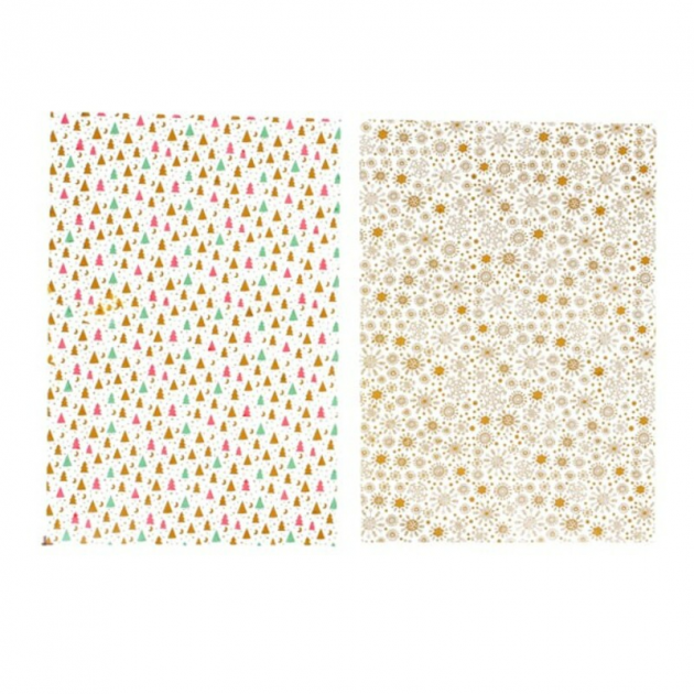 Feuille Transfert Chocolat Noël Sapin et Flocons de Neige Feuille Transfert Chocolat Noël Sapin et Flocons de Neige