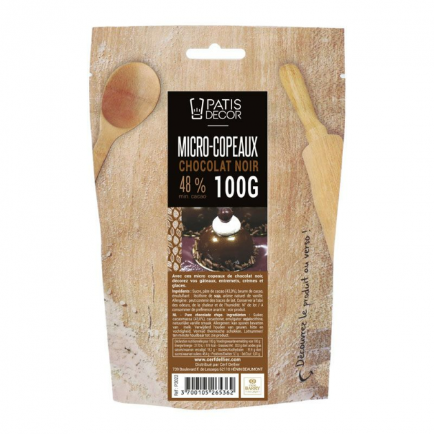 Micro-copeaux de Chocolat Noir 100 g Patisdecor