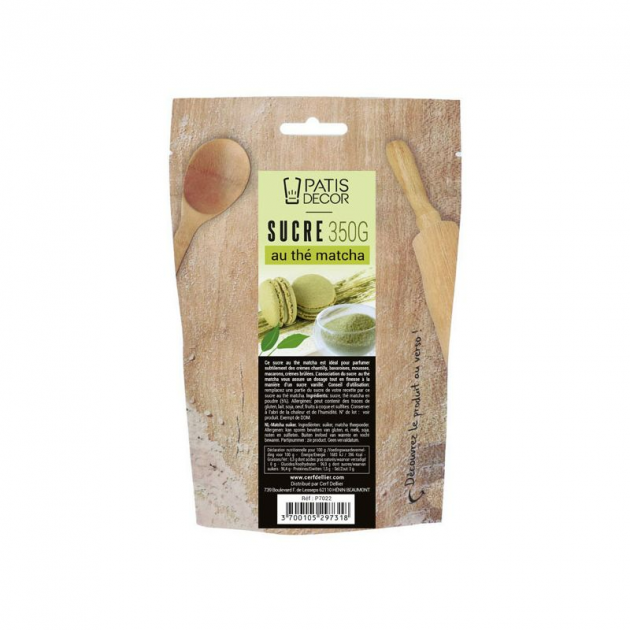 Sucre Aromatisé Thé Matcha 350 g Patisdécor