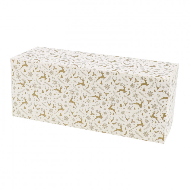 Boîte à Bûche Isotherme 40x11cm Étoiles (x25) 