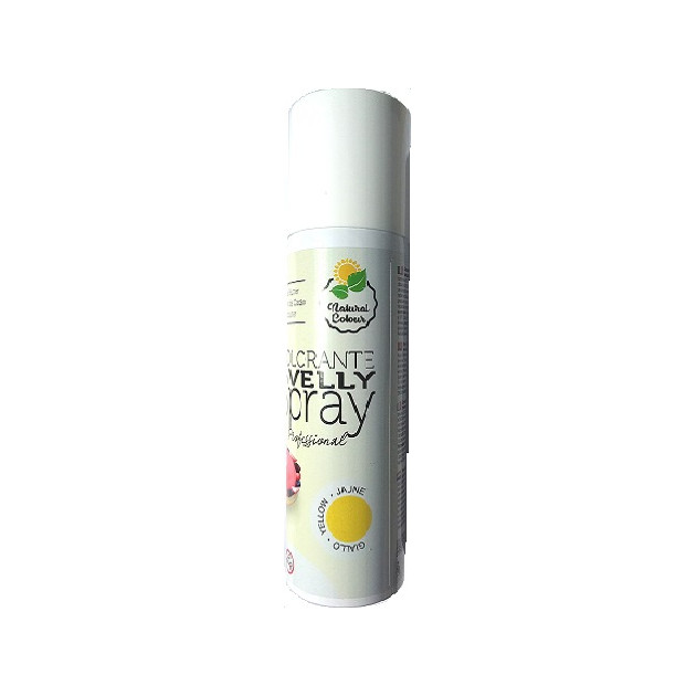 Spray Velours Jaune 250 ml Colorant Alimentaire Velly Spray Pro