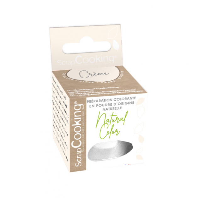 Colorant Alimentaire Naturel en Poudre Blanc Crème 10g Scrapcooking