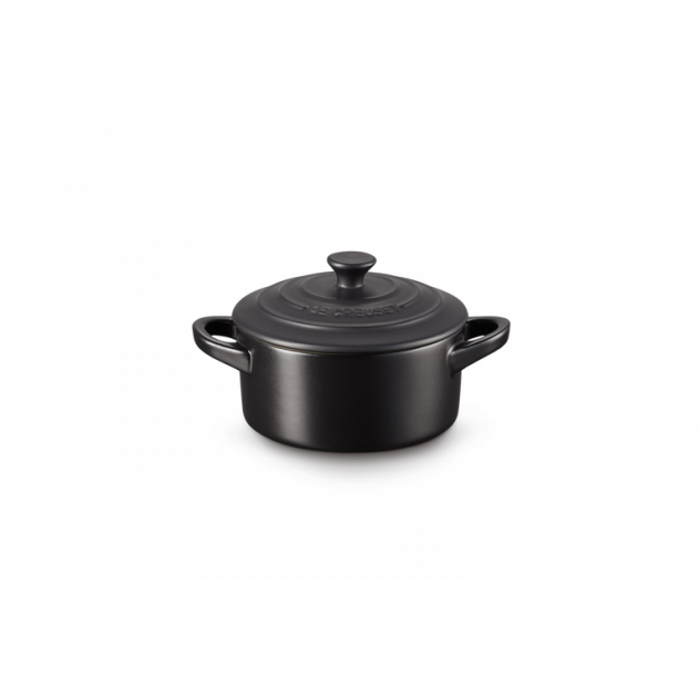 Mini Cocotte ronde Ceramique Noir Ebene 10 cm 0.25 L Le Creuset