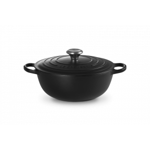 Marmite en fonte 26 cm Noir Mat Le Creuset Signature Marmite en fonte 26 cm Noir Mat Le Creuset Signature