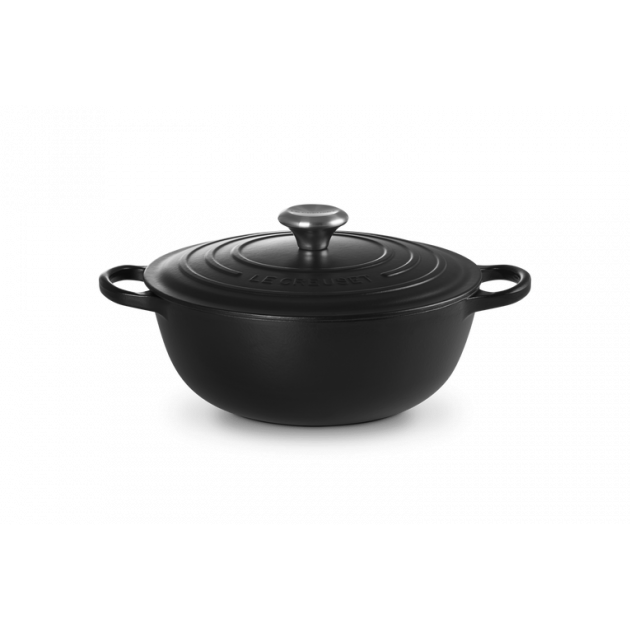 Marmite en fonte 26 cm Noir Mat Le Creuset Signature