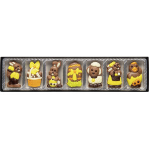 Réglette de chocolat figurines de Pâques 70g Kap Réglette de chocolat figurines de Pâques 70g Kap