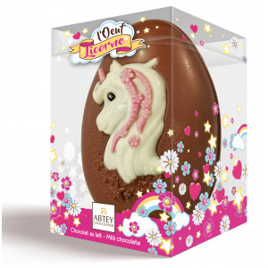 Œuf Licorne Chocolat Au Lait 14cm 120g Abtey Œuf Licorne Chocolat Au Lait 14cm 120g Abtey