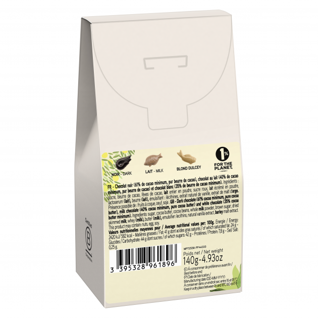 Chocolat noir, lait et blond Dulcey Chocolat noir, lait et blond Dulcey