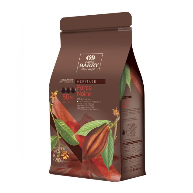 Chocolat Force Noire 50% pistoles 1 kg Barry