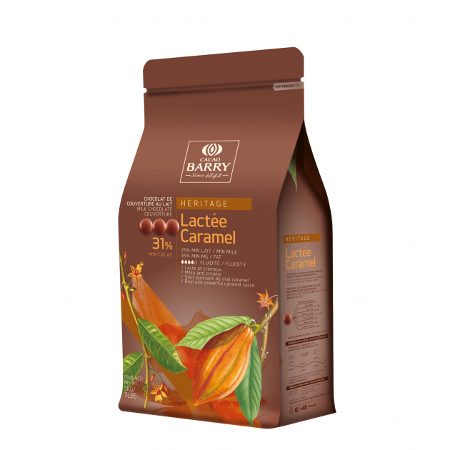 Chocolat Lactee caramel pistoles 5 kg Barry