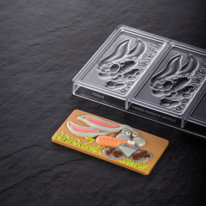 Moule Tablette Chocolat Lapin de Pâques 15,4 x 7,2 cm (x3) Pavoni Moule Tablette Chocolat Lapin de Pâques 15,4 x 7,2 cm (x3) Pavoni