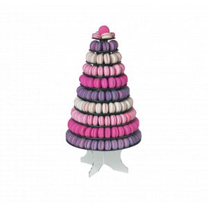 Pyramide à Macaron vertical 10 plateaux amovibles - Version Noire Pyramide à Macaron vertical 10 plateaux amovibles - Version Noire