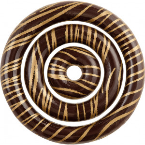 Décors en Chocolat Noir Anneaux Lignes Or Ø67/45/25 mm (x96) Florensuc Décors en Chocolat Noir Anneaux Lignes Or Ø67/45/25 mm (x96) Florensuc