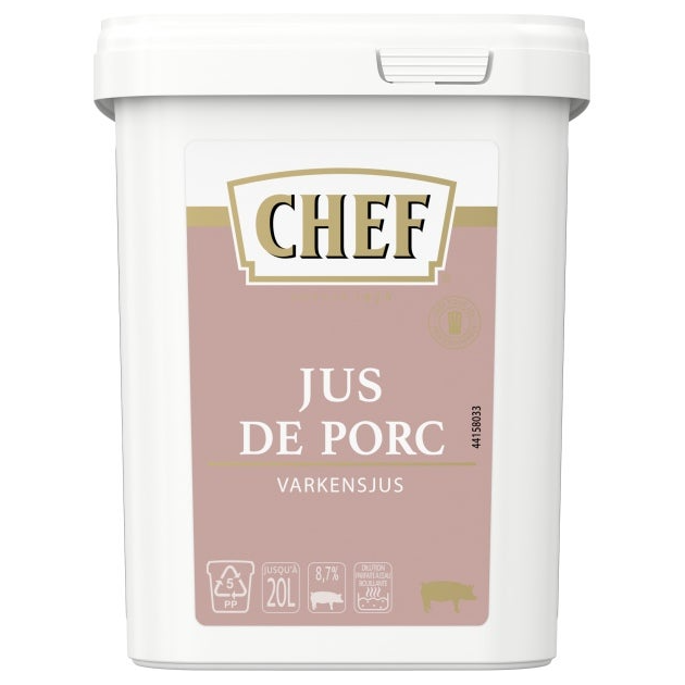 Jus de Porc deshydrate 20L 600g CHEF